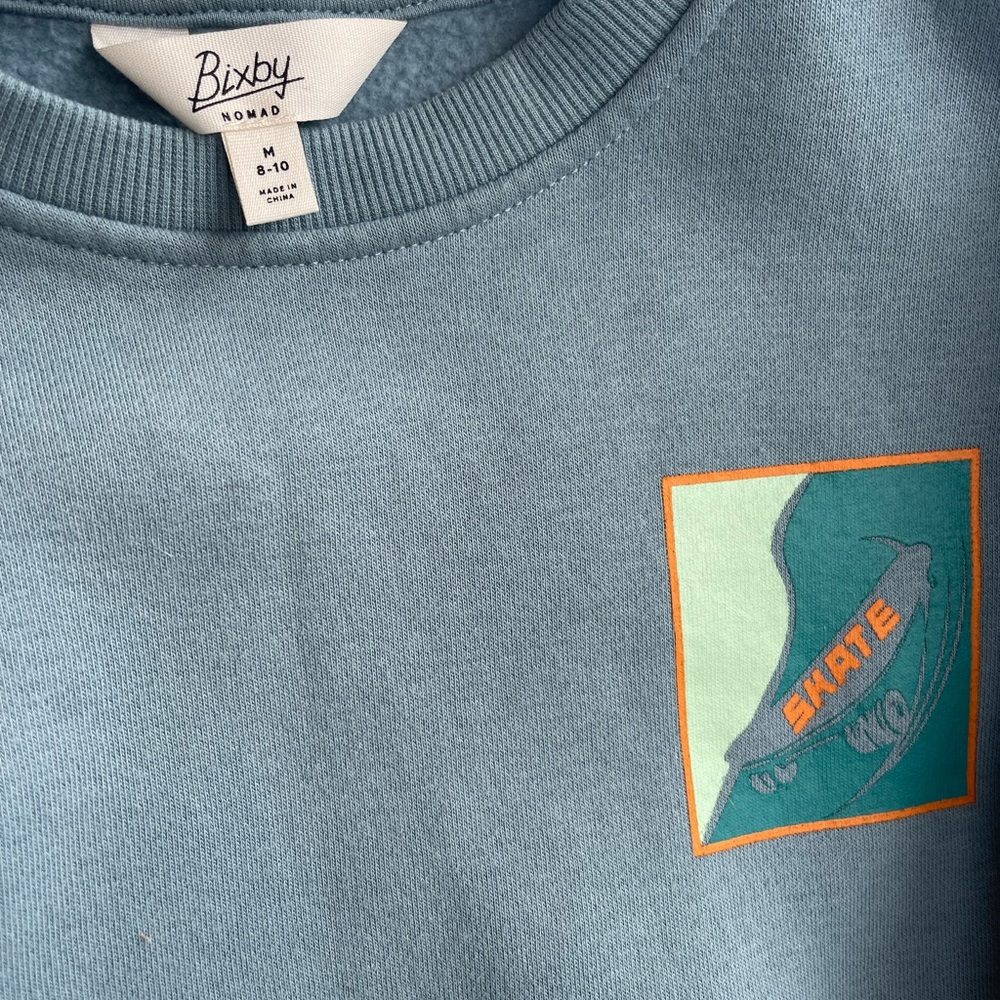 Bixby Nomad Blue Skate Graphic Boys Sweatshirt
